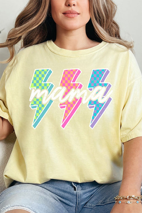 Neon Lightning Mama Comfort Colors Adult Ring-Spun Cotton Tee