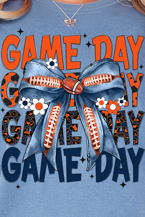 Orange & Blue Stacked Gameday Comfort Colors Adult Ring-Spun Cotton Tee