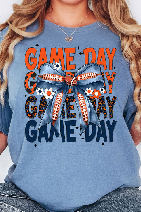 Orange & Blue Stacked Gameday Comfort Colors Adult Ring-Spun Cotton Tee