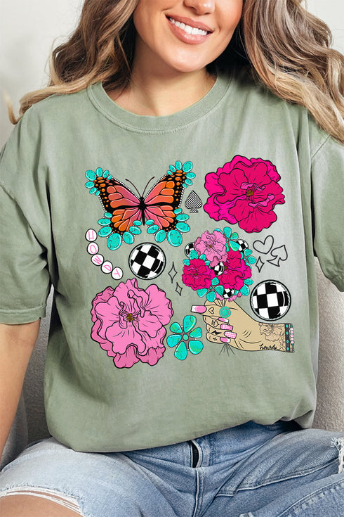Butterfly Outlaw Girly Comfort Colors Adult Ring-Spun Cotton Tee