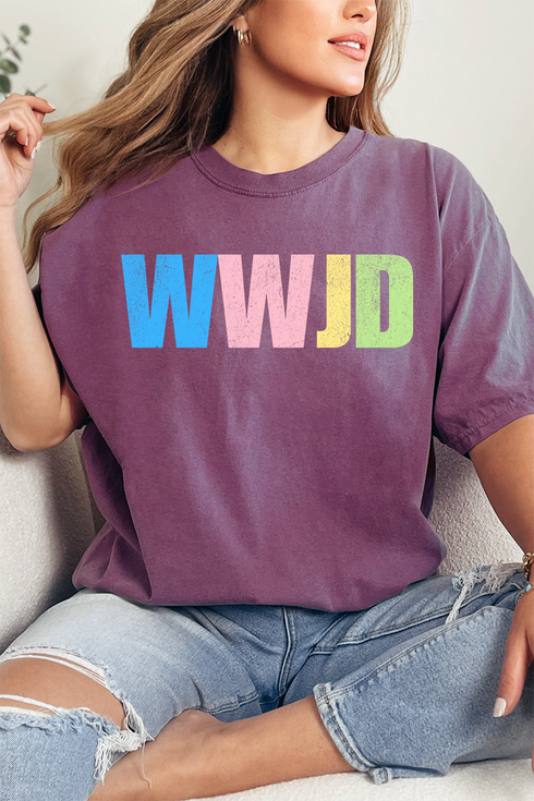 Pastel WWJD Comfort Colors Adult Ring-Spun Cotton Tee