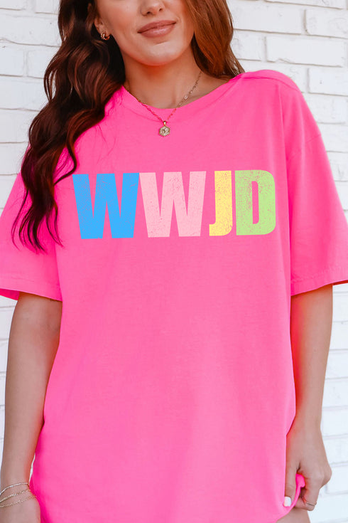 Pastel WWJD Comfort Colors Adult Ring-Spun Cotton Tee