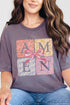 Patchwork Floral Amen Comfort Colors Adult Ring-Spun Cotton Tee