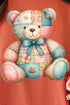 Patchwork Teddy Bear Comfort Colors Adult Ring-Spun Cotton Tee