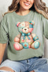 Patchwork Teddy Bear Comfort Colors Adult Ring-Spun Cotton Tee