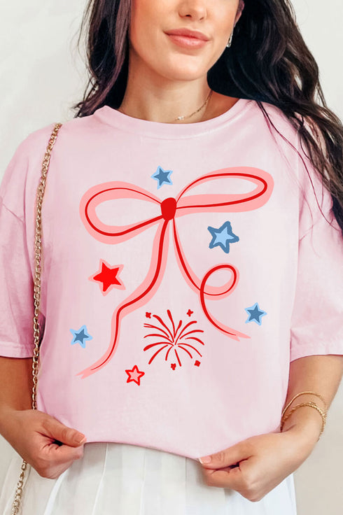 Patriotic Pop Coquette Comfort Colors Adult Ring-Spun Cotton Tee