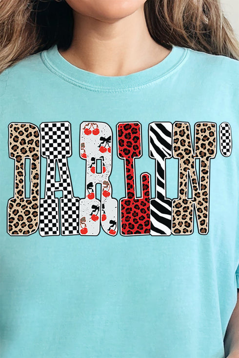 Patterned Darlin' Comfort Colors Adult Ring-Spun Cotton Tee