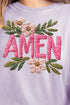 Pink Amen Faux Embroidery Comfort Colors Adult Ring-Spun Cotton Tee
