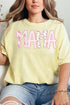 Pink Blossom Mama Comfort Colors Adult Ring-Spun Cotton Tee