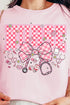 Pink Checkered Nurse Life Comfort Colors Adult Ring-Spun Cotton Tee