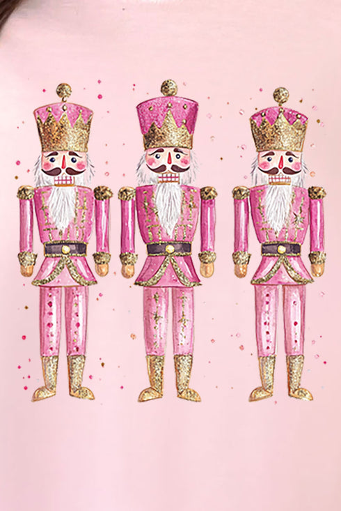 Pink Jolly Nutcracker Comfort Colors Adult Ring-Spun Cotton Tee