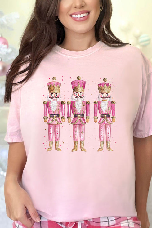 Pink Jolly Nutcracker Comfort Colors Adult Ring-Spun Cotton Tee