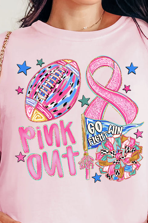 Pink Out Ribbon Doodle Comfort Colors Adult Ring-Spun Cotton Tee