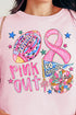 Pink Out Ribbon Doodle Comfort Colors Adult Ring-Spun Cotton Tee