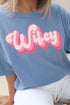 Pink Retro Wifey Comfort Colors Adult Ring-Spun Cotton Tee