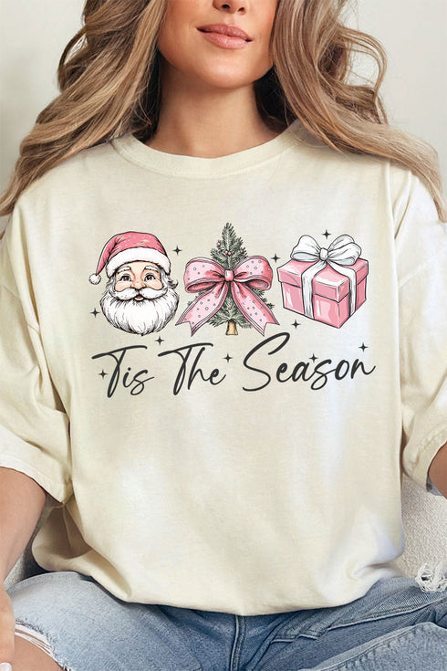 Pink Tis The Season Comfort Colors Adult Ring-Spun Cotton Tee