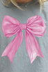 Pink Watercolor Bow Comfort Colors Adult Ring-Spun Cotton Tee