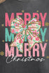 Preppy Blossom Merry Christmas Comfort Colors Adult Ring-Spun Cotton Tee