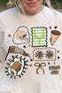 Preppy Game Day Doodle Comfort Colors Adult Ring-Spun Cotton Tee