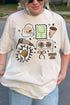 Preppy Game Day Doodle Comfort Colors Adult Ring-Spun Cotton Tee