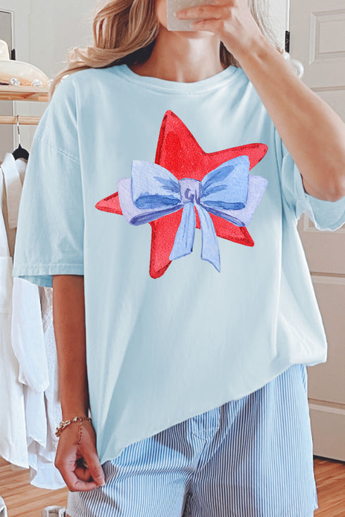Preppy Patriotic Comfort Colors Adult Ring-Spun Cotton Tee
