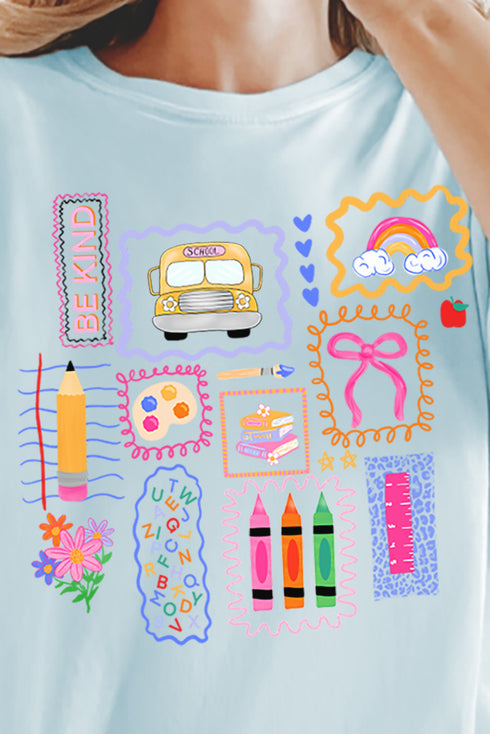 Preppy Teacher Swirl Comfort Colors Adult Ring-Spun Cotton Tee