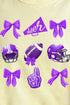 Purple Blitz And Bows Comfort Colors Adult Ring-Spun Cotton Tee