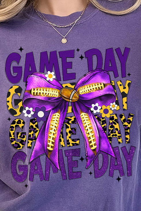 Purple & Gold Stacked Gameday Comfort Colors Adult Ring-Spun Cotton Tee