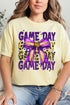 Purple & Gold Stacked Gameday Comfort Colors Adult Ring-Spun Cotton Tee