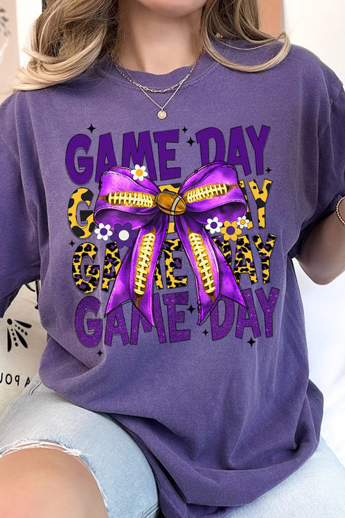 Purple & Gold Stacked Gameday Comfort Colors Adult Ring-Spun Cotton Tee