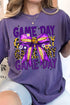 Purple & Gold Stacked Gameday Comfort Colors Adult Ring-Spun Cotton Tee