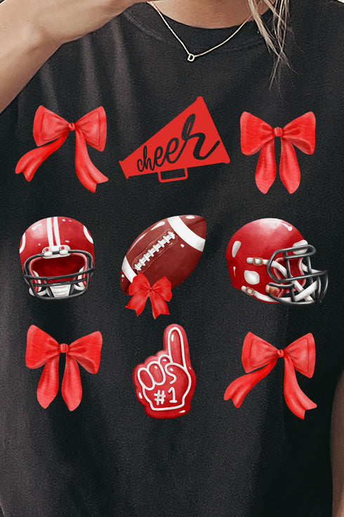 Red Blitz And Bows Comfort Colors Adult Ring-Spun Cotton Tee