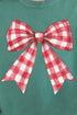 Red Gingham Bow Comfort Colors Adult Ring-Spun Cotton Tee