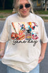 Retro Baseball Game Day Comfort Colors Adult Ring-Spun Cotton Tee
