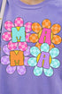 Retro Floral Checkered Mama Comfort Colors Adult Ring-Spun Cotton Tee