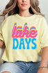 Retro Lake Days Comfort Colors Adult Ring-Spun Cotton Tee