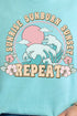 Retro Sunrise Sunburn Sunset Repeat Comfort Colors Adult Ring-Spun Cotton Tee