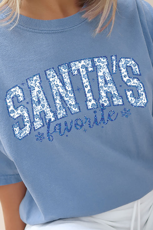Santa's Favorite Chinoiserie Comfort Colors Adult Ring-Spun Cotton Tee