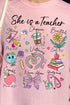 She Is A Teacher Comfort Colors Adult Ring-Spun Cotton Tee