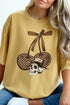Skull Checkered Cherries Comfort Colors Adult Ring-Spun Cotton Tee