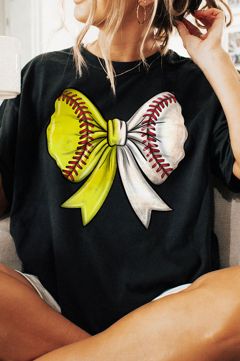 Softball & Baseball Stitches Coquette Comfort Colors Adult Ring-Spun Cotton Tee
