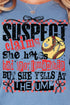 Softball Suspect Yells At The Ump Comfort Colors Adult Ring-Spun Cotton Tee