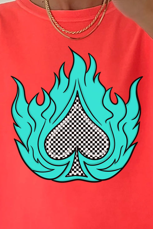 Spade In Flames Comfort Colors Adult Ring-Spun Cotton Tee