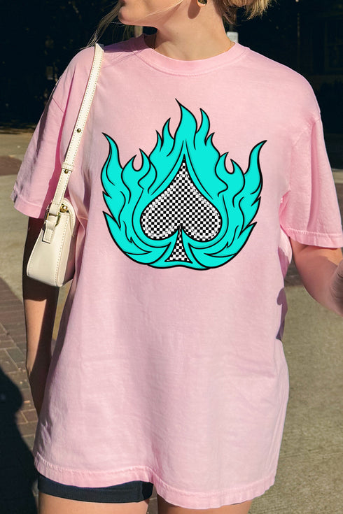 Spade In Flames Comfort Colors Adult Ring-Spun Cotton Tee