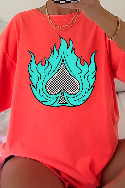 Spade In Flames Comfort Colors Adult Ring-Spun Cotton Tee