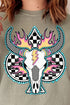 Spade Steer In Flames Comfort Colors Adult Ring-Spun Cotton Tee