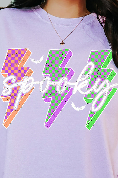 Spooky Neon Lightning Comfort Colors Adult Ring-Spun Cotton Tee