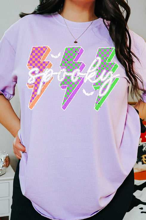 Spooky Neon Lightning Comfort Colors Adult Ring-Spun Cotton Tee