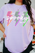 Spooky Neon Lightning Comfort Colors Adult Ring-Spun Cotton Tee