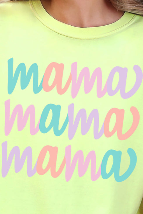 Stacked Pastel Mama Comfort Colors Adult Ring-Spun Cotton Tee